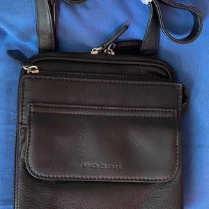 Fossil Crossbody Organizer Bag in Black, New Condition, Vintage